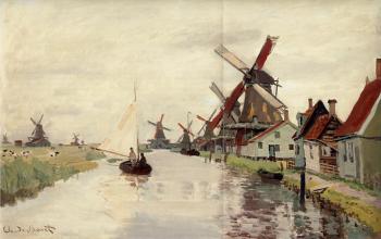 Claude Oscar Monet : Windmills in Holland